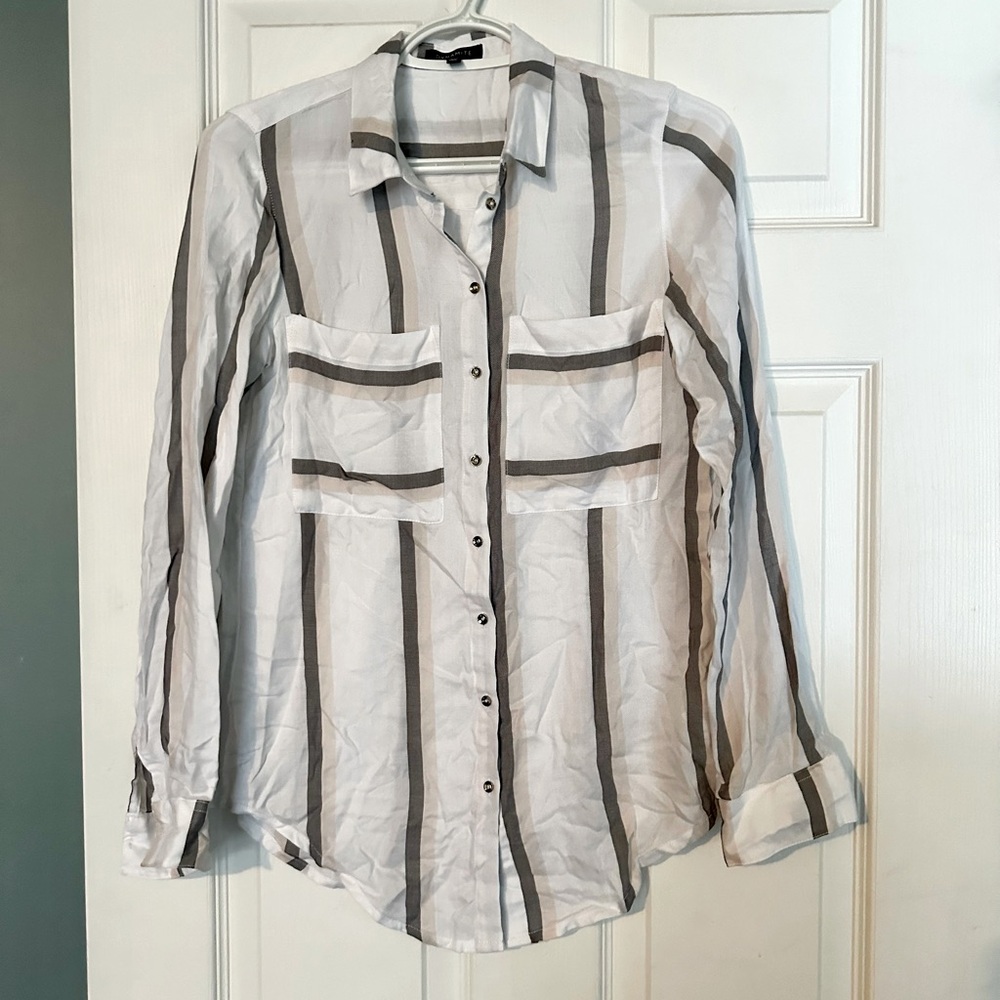 Dynamite Striped Button-Up Shirt